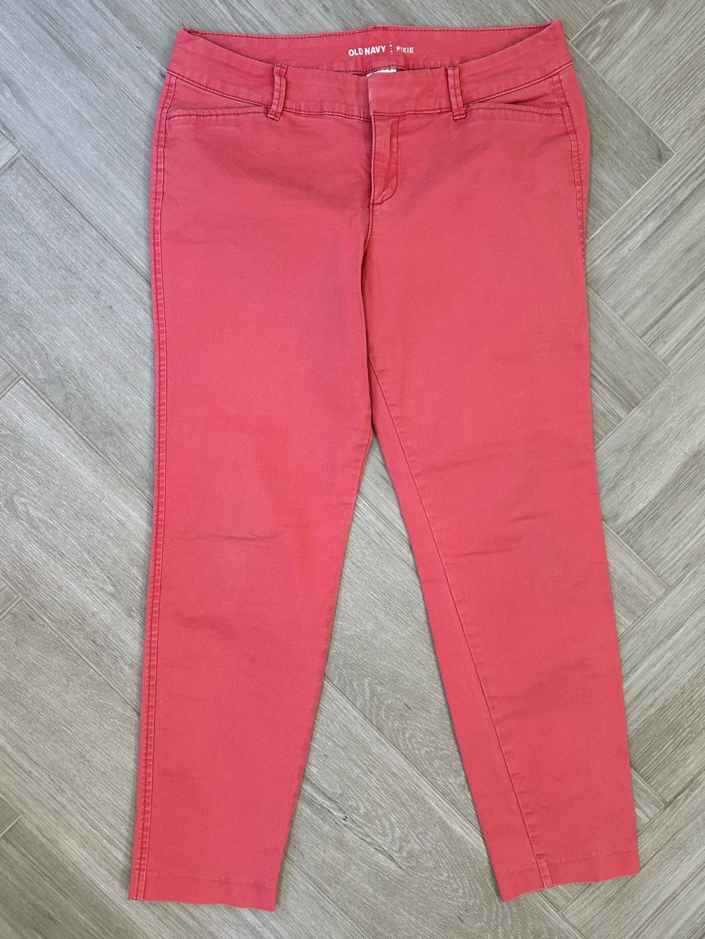 Old Navy Women''s Pixie Chino Pants Pink Coral 6 Petite